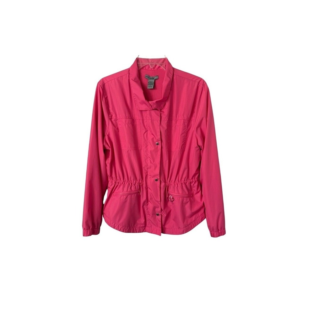 Oleg Cassini Sport Pink Lightweight Windbreaker Jacket Lightweight Vintage L